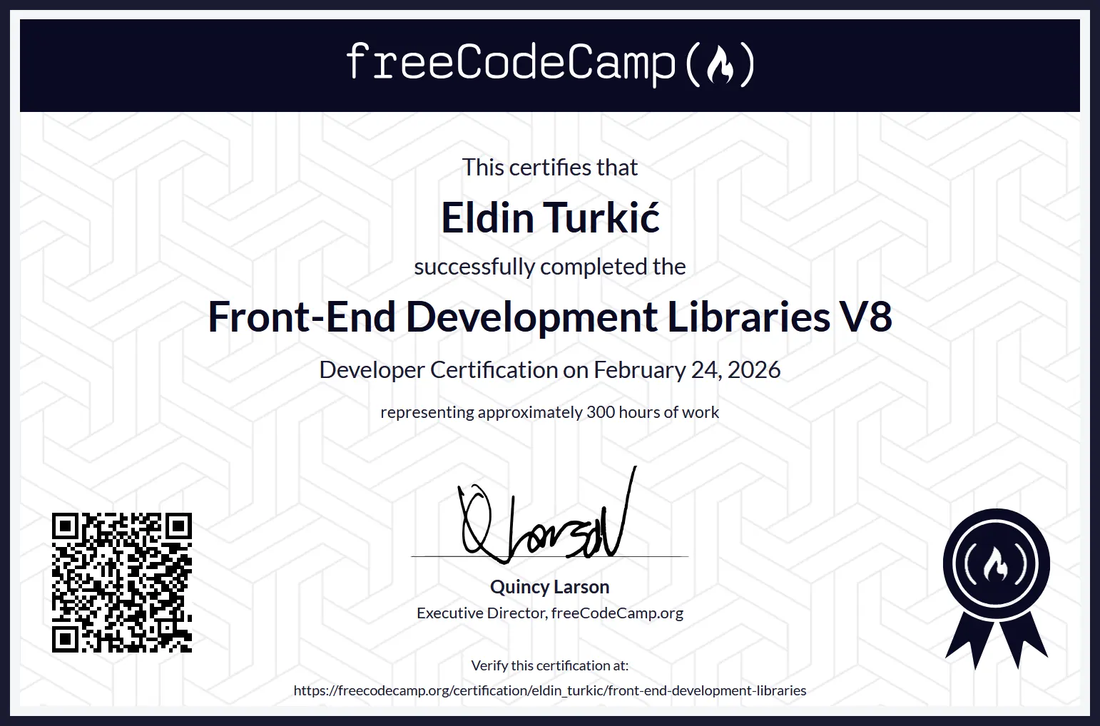 Front-End Development Libraries V8 - Eldin Turkić