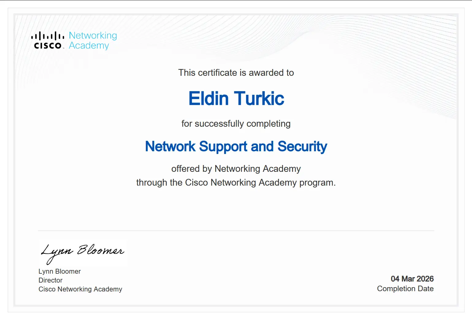 Network Support and Security - Eldin Turkić