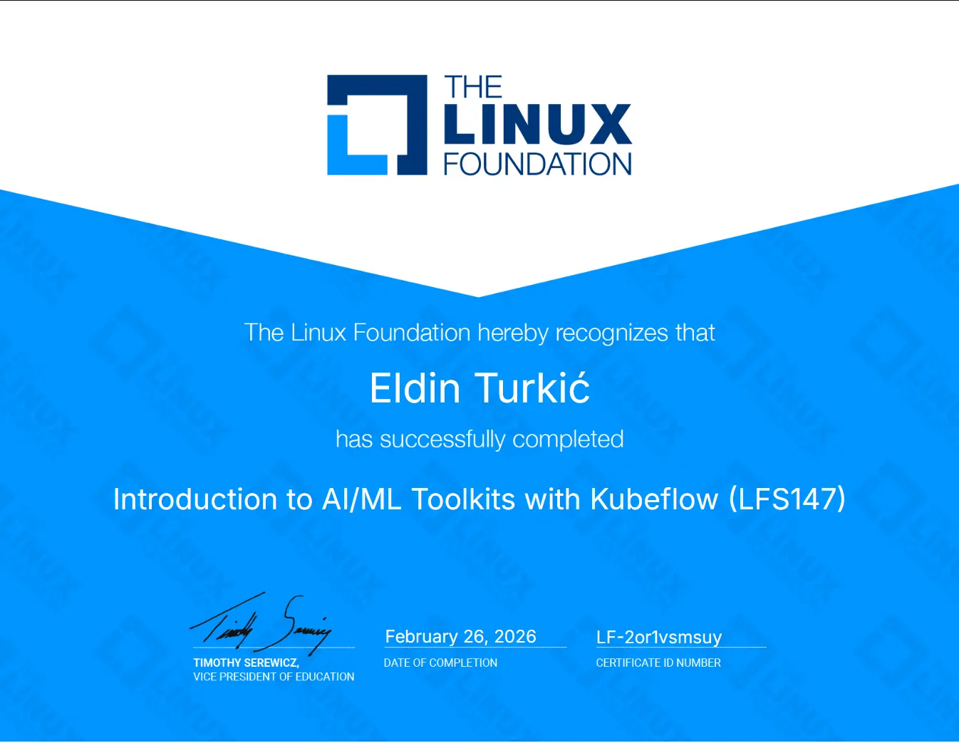 Introduction to AI/ML Toolkits with Kubeflow (LFS147) - Eldin Turkić