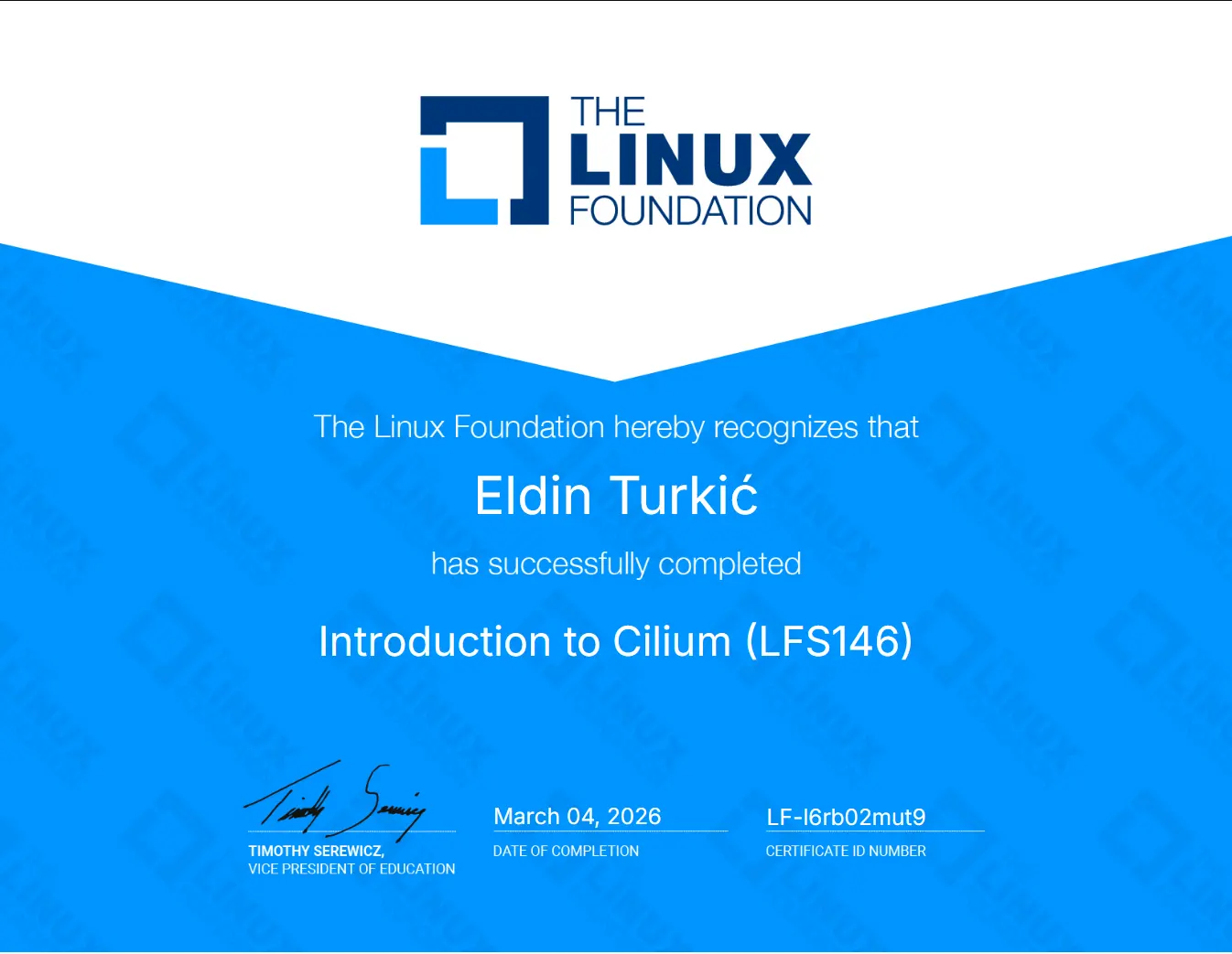 Introduction to Cilium (LFS146) - Eldin Turkić